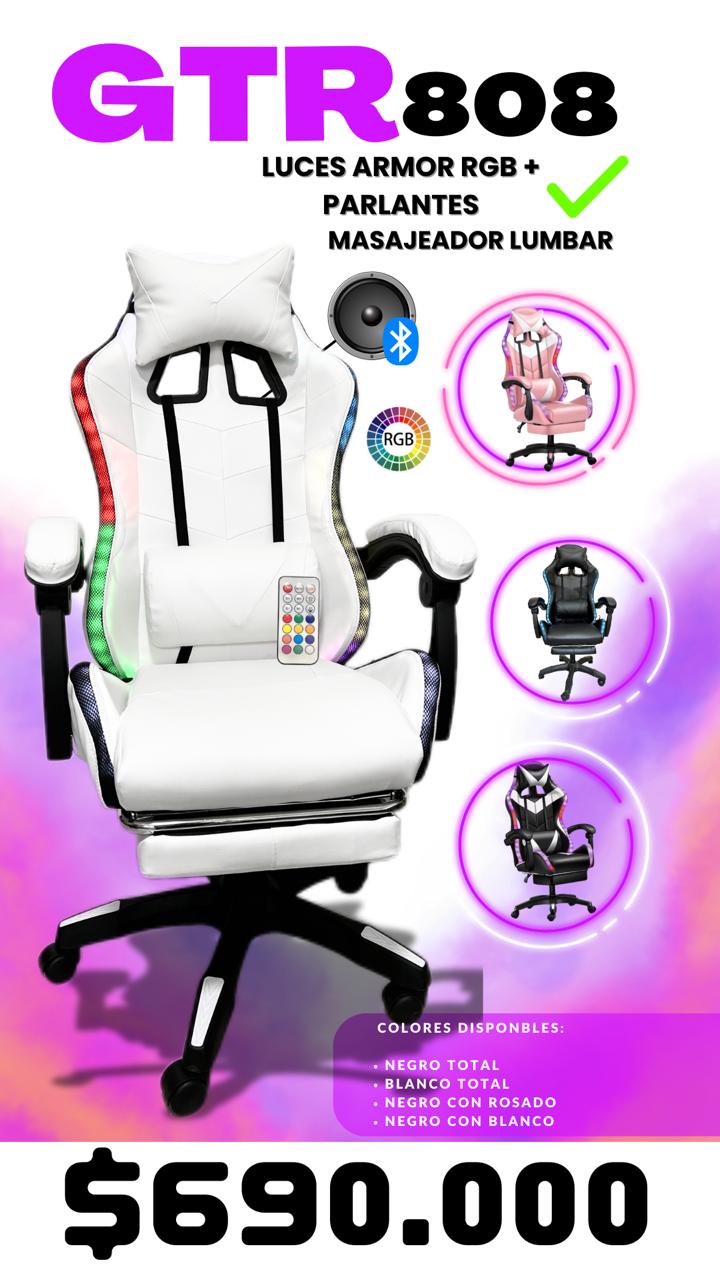 Silla Gamer Armor RGB + Parlante - Envío Gratis