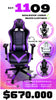 Silla Gamer Ref 1109 Masajeador Lumbar y Brazos Ajustables